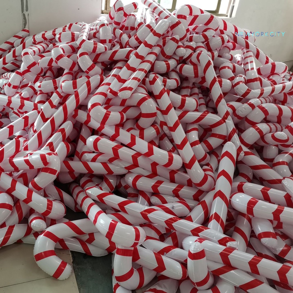 Bong Bóng PVC Dày Chống Nước Chống Rách Hình Kẹo Mút Giáng Sinh Trang Trí Nhà Cửa