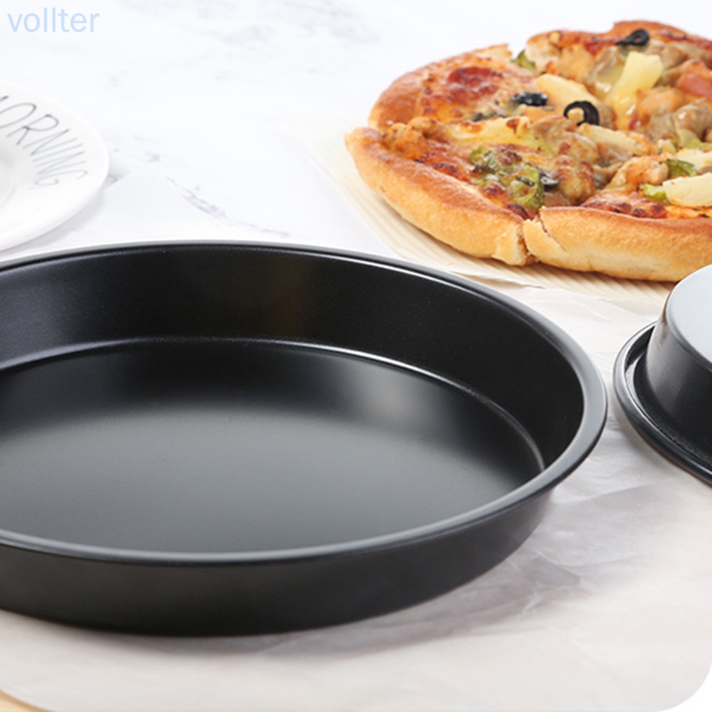 Khuôn làm bánh Pizza bằng thép Carbon chống dính tiện dụng cho nhà bếp