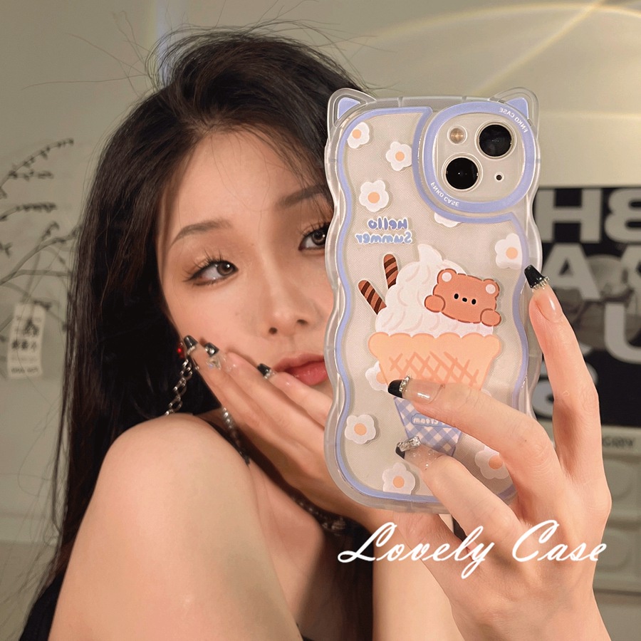 IPhone 14 13 12 11 Pro Max X XR Xs Max 8 7 6 6s Plus SE 2020Ốp Điện Thoại Mềm Trong Suốt Hình Que Kem Cho