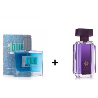 Combo nước hoa Blue nam + Imari vuông tím nữ