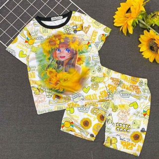 Bộ thun lạnh 3d siêu cưng cho bé gái - đồ bộ trẻ em