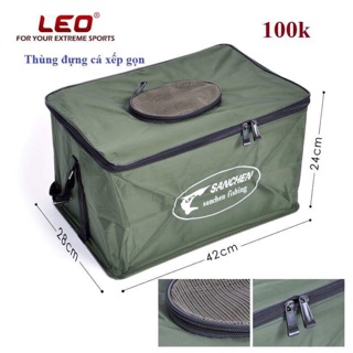 Thùng đựng cá xép gọn Leo Fishing giá rẻ bèo 110k