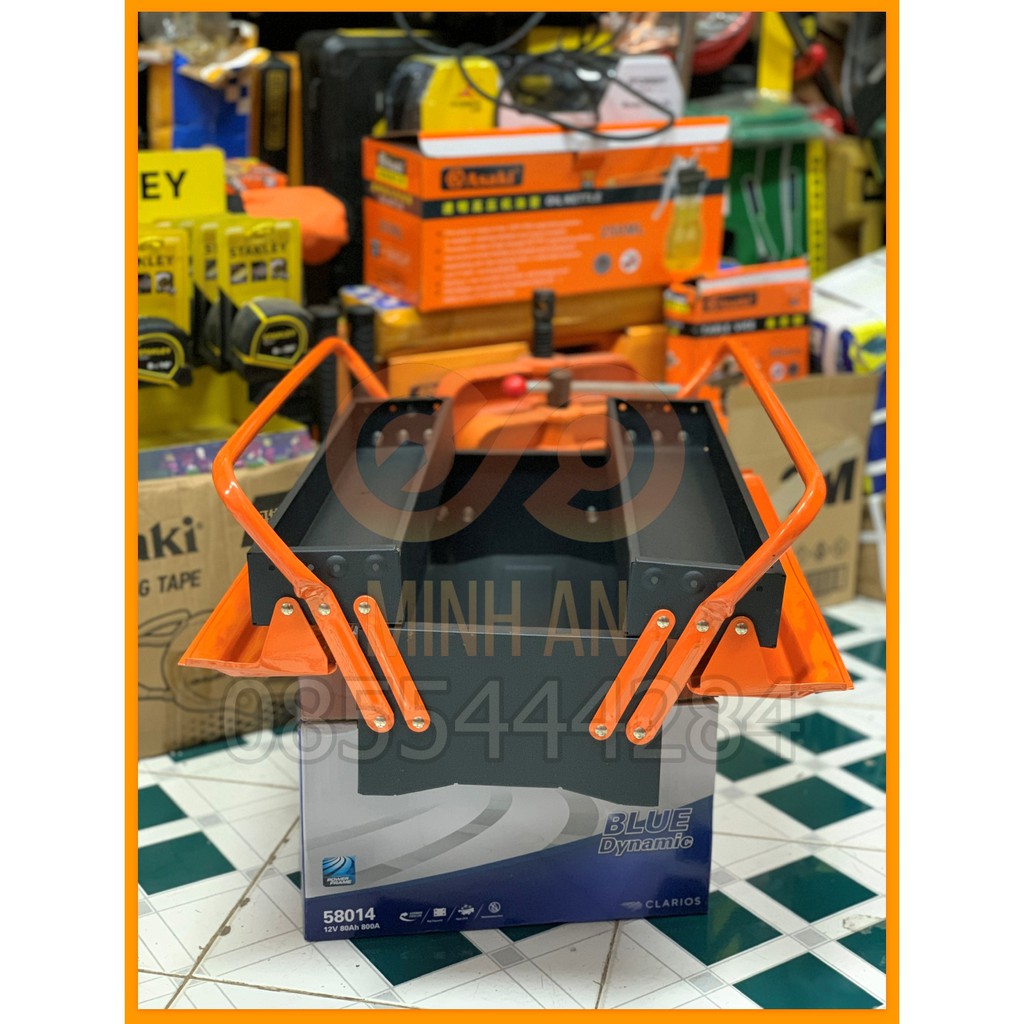 Hộp đựng đồ nghề bằng sắt 2 ngăn [HÀNG CHÍNH HÃNG] Asaki AK-9956