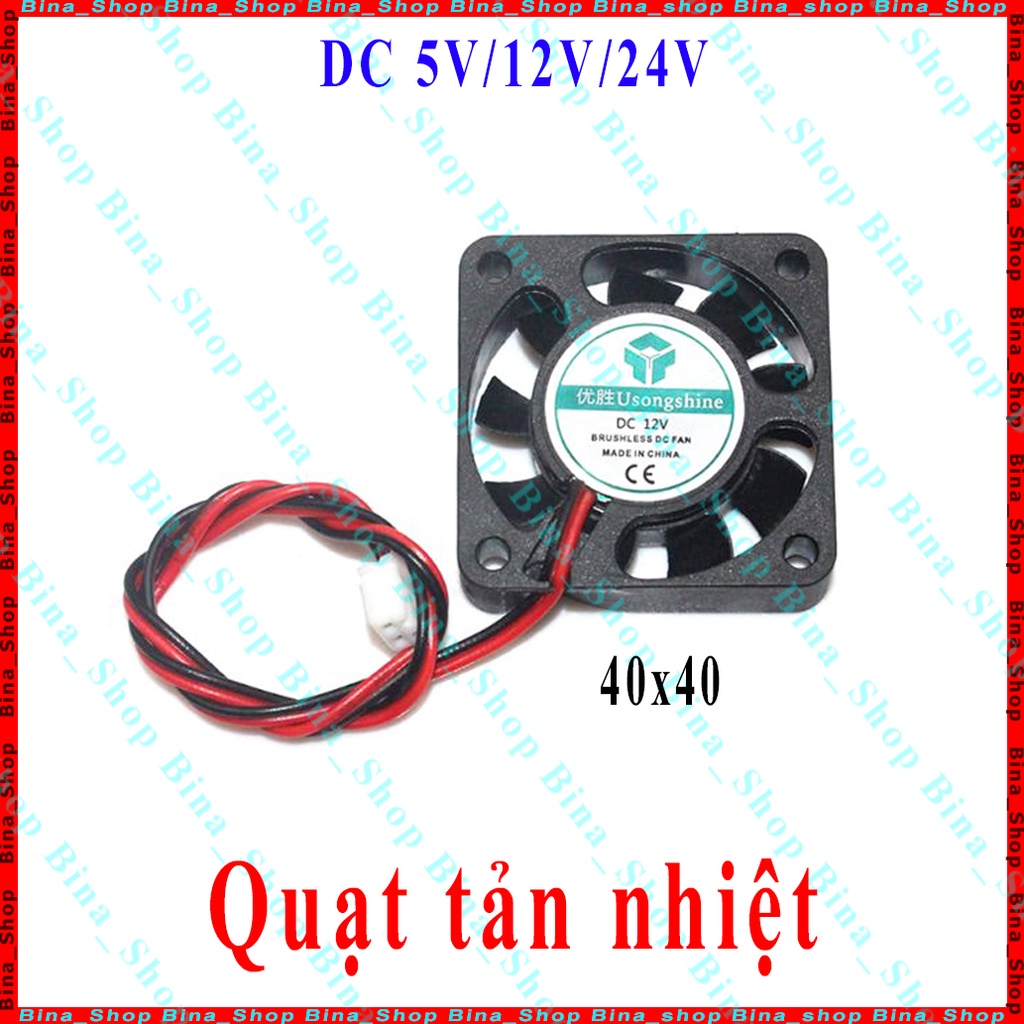 Quạt tản nhiệt 5V/12V/24V 40x40mm loại 9 cánh