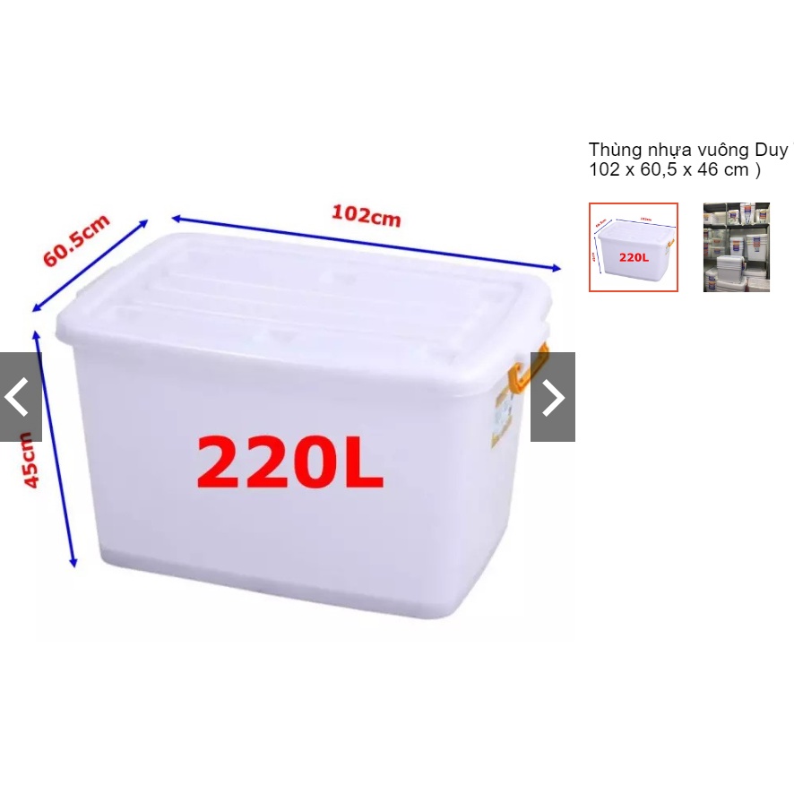 Thùng vuông Duy Tân 220l