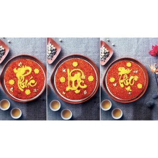 bộ 3 khuôn silicon Chữ phúc lộc thọ dùng đóng xôi đậu xanh hoặc rau câu