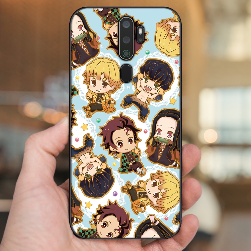 Ốp lưng Oppo A5 2020, A9 2020 viền đen in hình Zenitsu Kimetsu no Yaiba