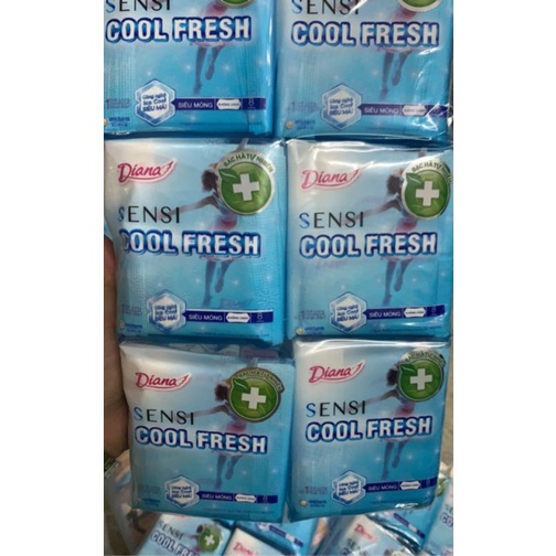 🏰 HCM 🏰 Combo 6 gói băng vệ sinh Diana cool fresh mỏng cánh / không cánh