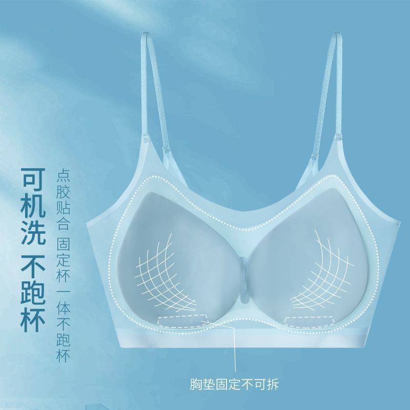 Áo Ngực Thể Thao Bằng Lụa Lạnh Siêu Mỏng Nhẹ Không Gọng Thép Không Đường May Thoải Mái Mùa Hè Cho Nữ