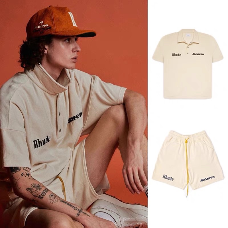 ⚡️Bộ Set RHUDE xMcLaren Vintage Racer /RHUDExMcLaren Vintage Racer -Polo Rhude/Short Rhude-Bộ RHUDE/Set RHUDE