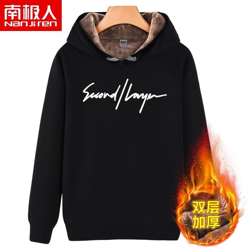 Áo Hoodie Tay Dài Vải Len Cashmere Dày Dặn Thời Trang Cho Nam