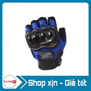 Găng tay đi phượt Sports hở ngón ( màu Xanh )