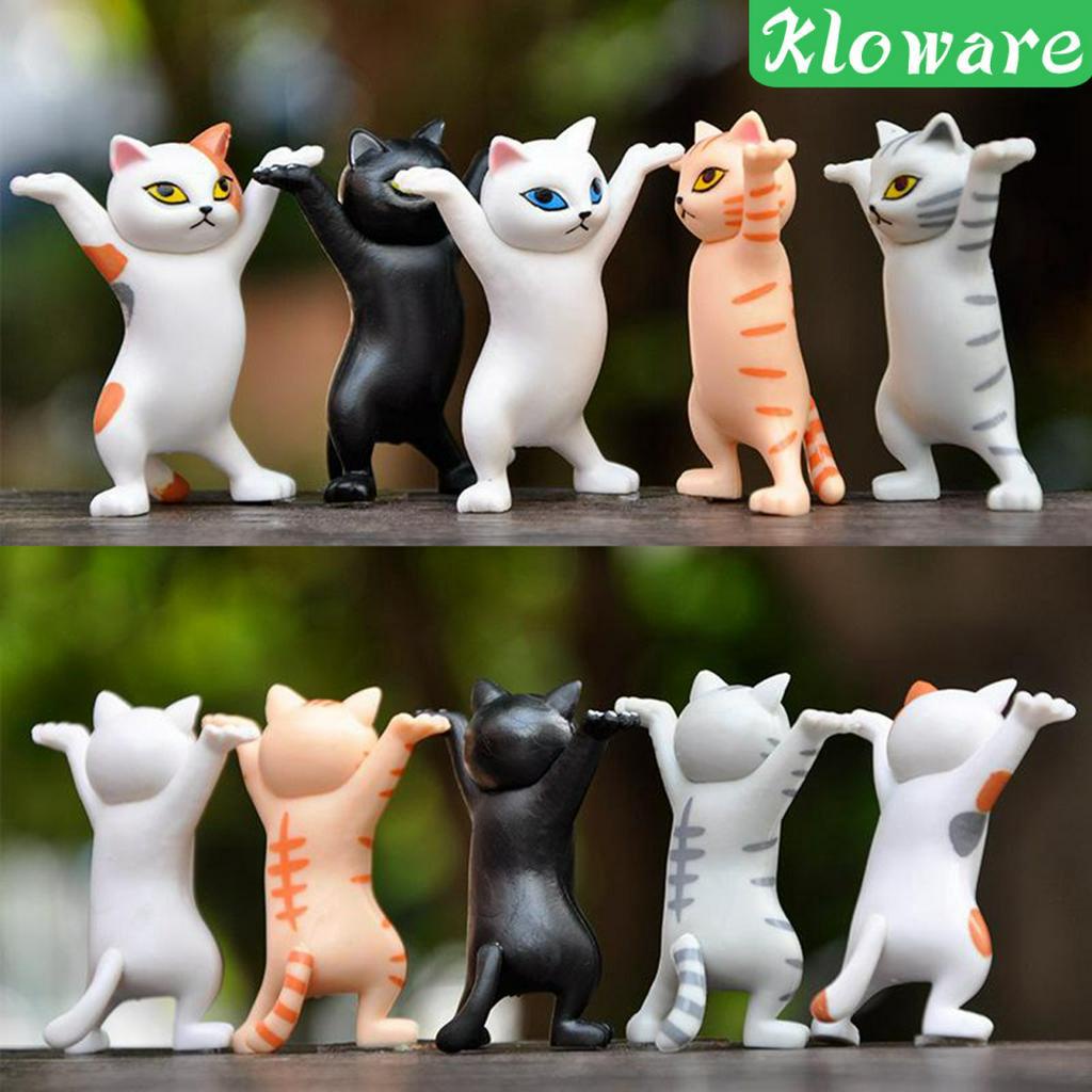 Set 5 Chú Mèo Đồ Chơi Trang Trí