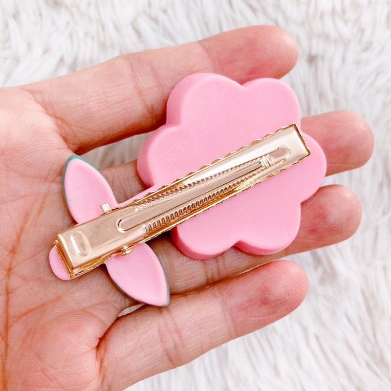 Kẹp tóc mỏ vịt hình bông hoa 3D dễ thương phong cách Hàn quốc màu sắc sinh động