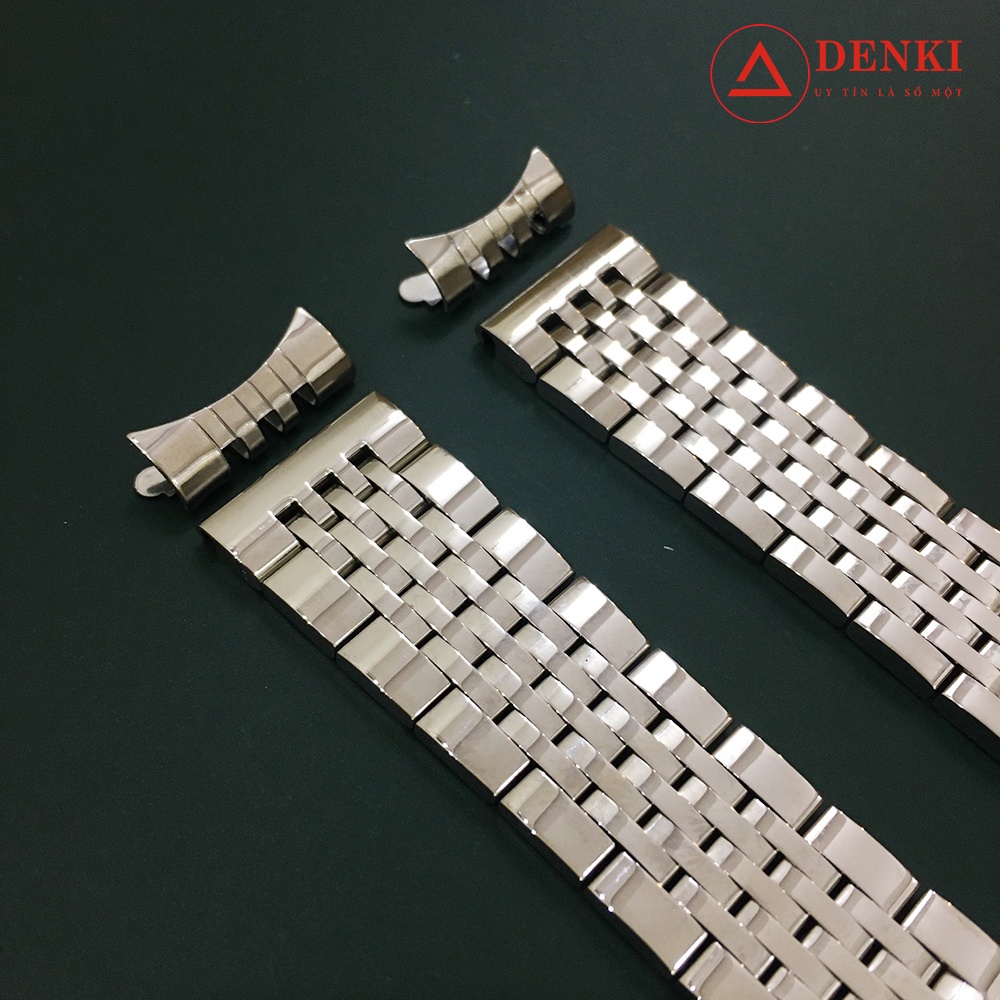 Dây đồng hồ kim loại mắt đúc không rỉ 7 mắt size 12/14//16/18/19/20/22mm thay thế cho Tissot