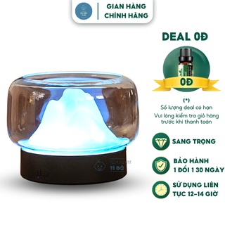 Máy xông tinh dầu, khuếch tán hương thơm Sử Dụng Công Nghệ Siêu Âm Có Phun Sương Tạo Ẩm Hình Núi Tuyểt Dung Tích 400ml