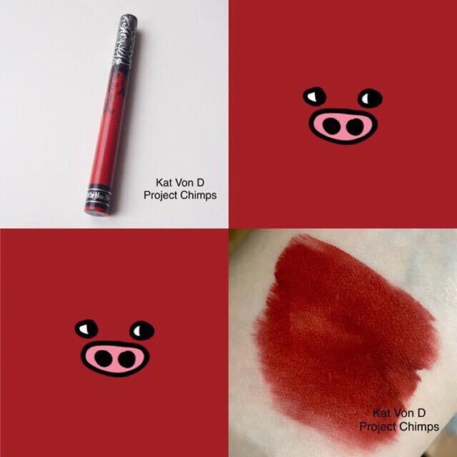 Son kem lì Kat Von D Everlasting Liquid màu Project Chimps đỏ đậm