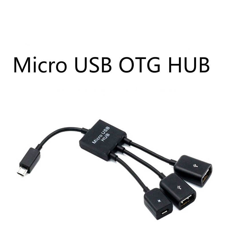 Dây cáp chuyển đổi 3 trong 1 USB OTG sang Micro USB chuyên dụng dành cho điện thoại