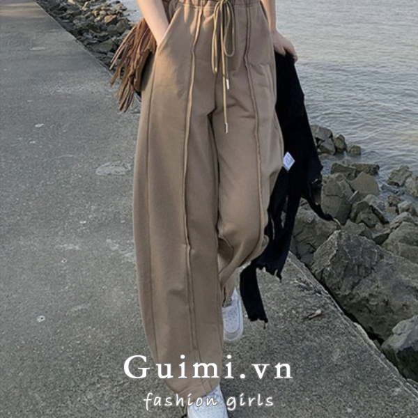 Quần dài NZN lưng cao ống rộng thiết kế thời trang mùa thu cho nữ