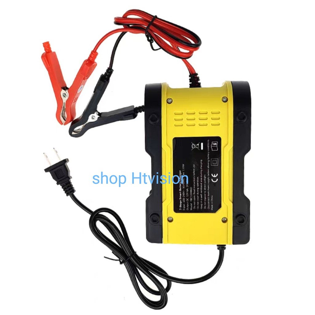 Bộ sạc Foxsur sạc pin Lithium ion 18650, LiFePO4 pin sắt 32650, ắc quy axít chì 12V(6A) 24V(3A) 6Ah - 120AH bộ sạc ô tô