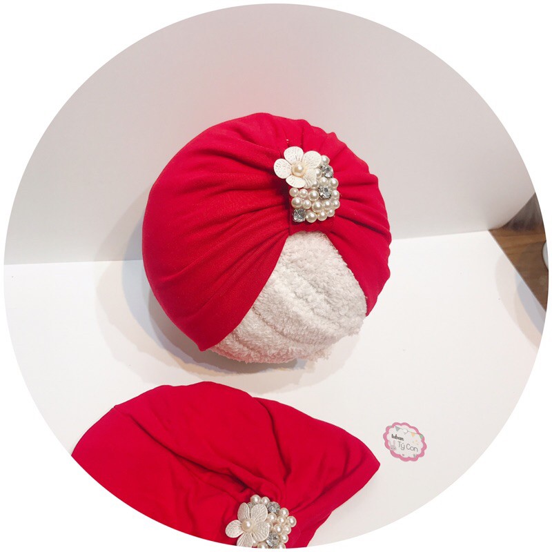 nón - mũ turban vải đính ngọc sang chảnh ( 5-9kg)