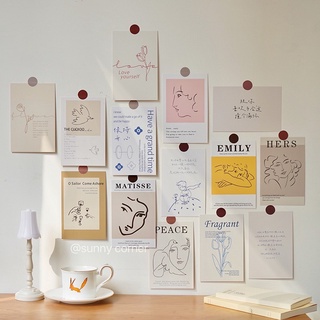 [Set 30] Bìa, postcard trừu tượng cô gái Mastie decor thiệp , làm tranh treo tường trang trí