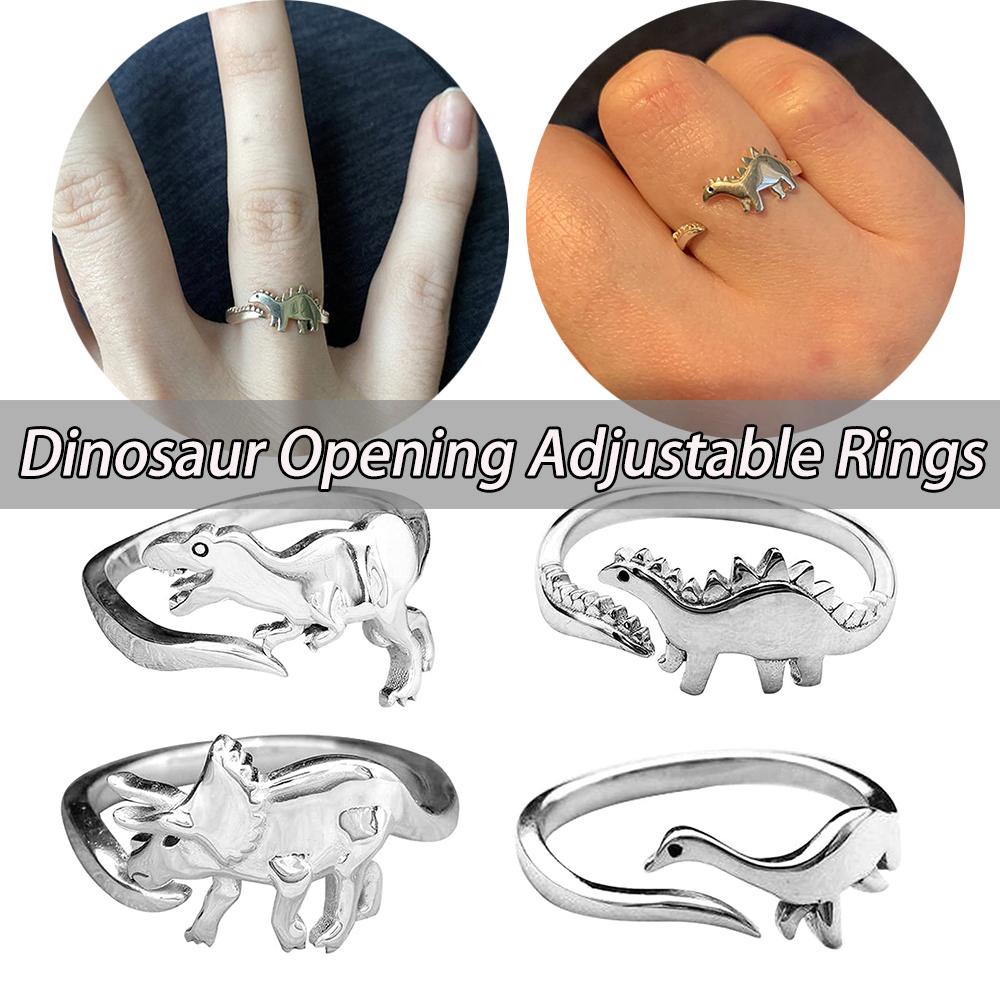 Nhẫn Hở Hình Khủng Long Thời Trang Có Thể Điều Chỉnh