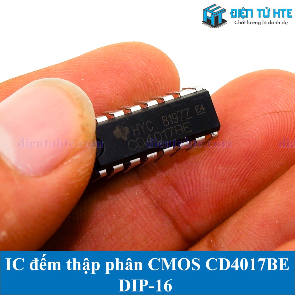 IC đếm thập phân CD4017BE 4017 chân cắm DIP-16 [CN2]