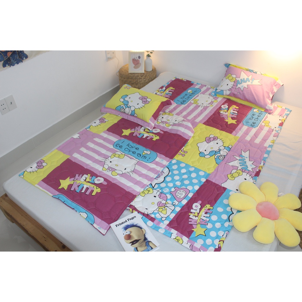 Chăn- Mền Cotton Kha Ly size nhỏ cho bé đi học hoặc ở nhà