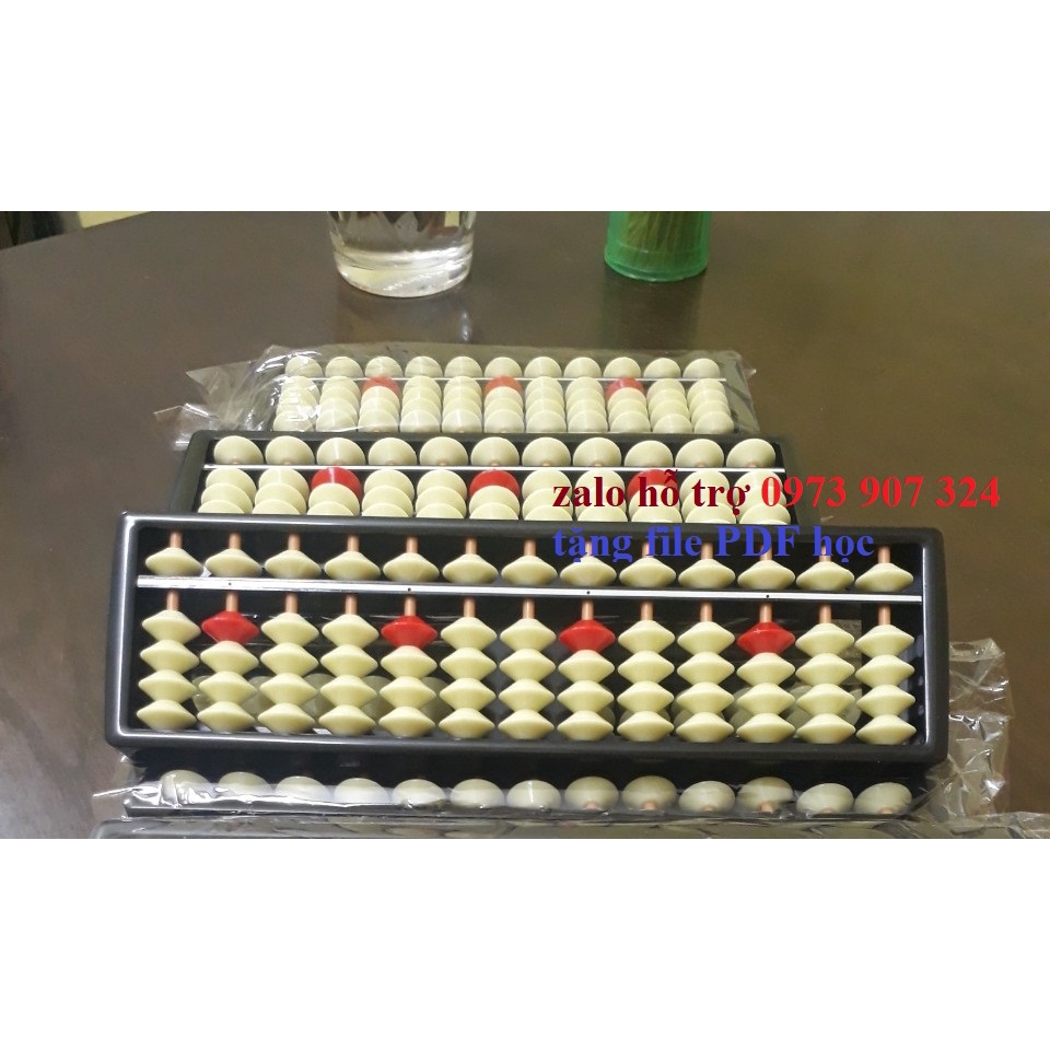 Bàn tính gảy Soroban 13 cột - Tặng kèm file PDF hướng dẫn học