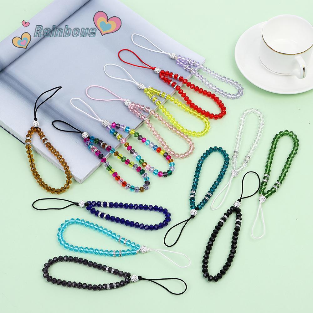RAINBOW New Phone Hang Rope Women Cell Phone Case Hanging Cord Phone Chain Anti-Lost Artificial|Colorful Fashion Mobile Phone Strap Lanyard