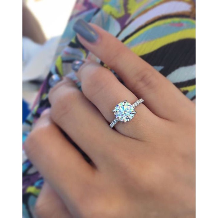 Set 2 Nhẫn Mạ Bạc 925 Đính Đá Nhân Tạo Thời Trang Dành Cho Nữ