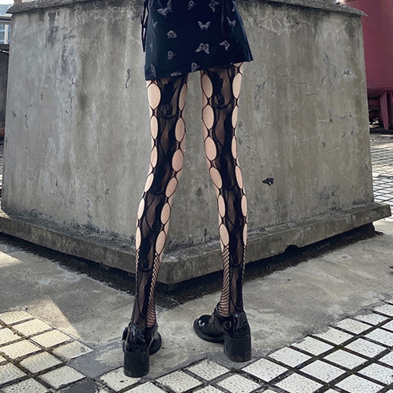 Xixi Quần Tất Lưới Họa Tiết Hoa Hồng Phong Cách Vintage Quyến Rũ Cho Nữ