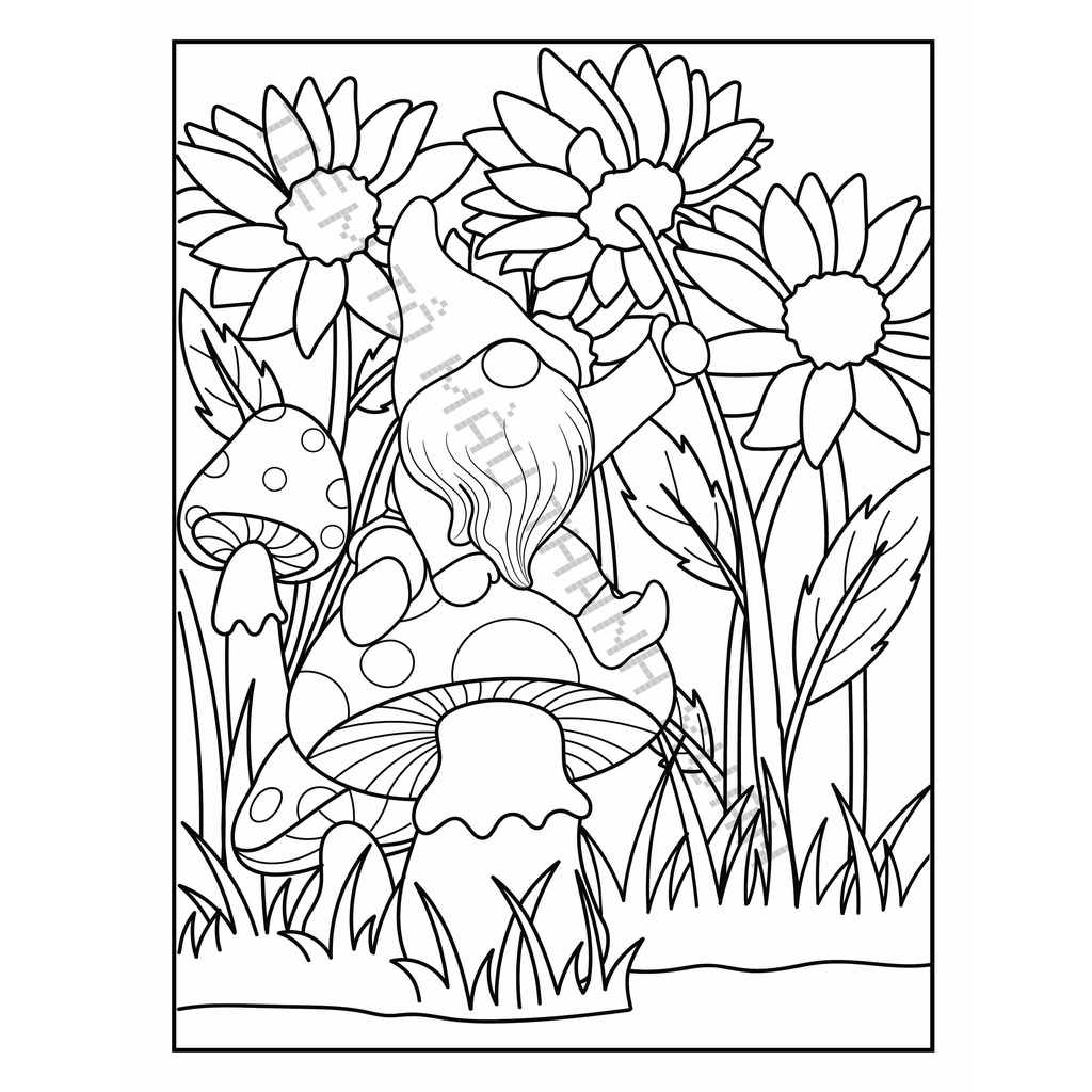 Set 10 Tờ Tranh Tô Màu Hình Chú Lùn Tô Màu Sáp, Màu Chì - Tiệm Tô Màu Thanh Xuân