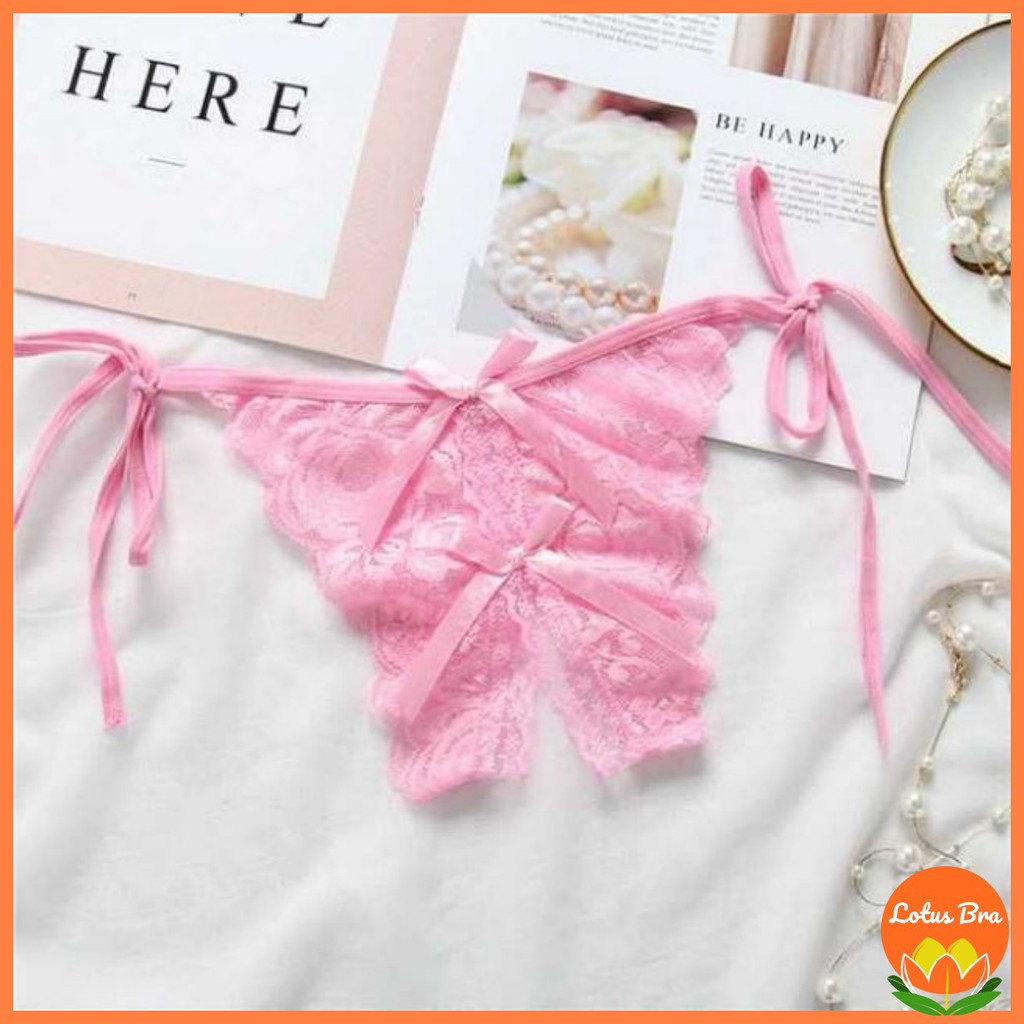 Quần lót ren khe rỗng buộc dây gợi cảm_QLN10 NuciFera