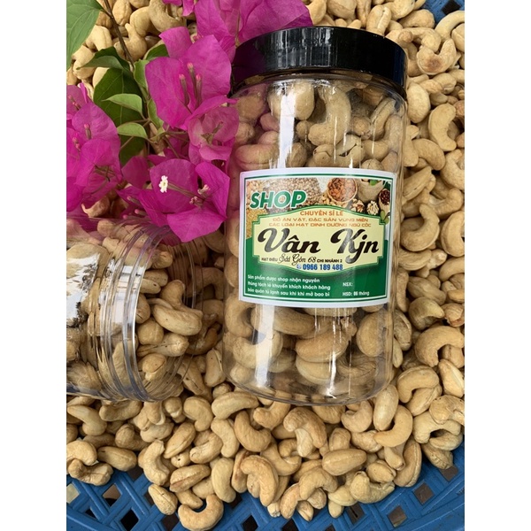 1kg hạt điều nguyên, rang nguyên vị, không muối