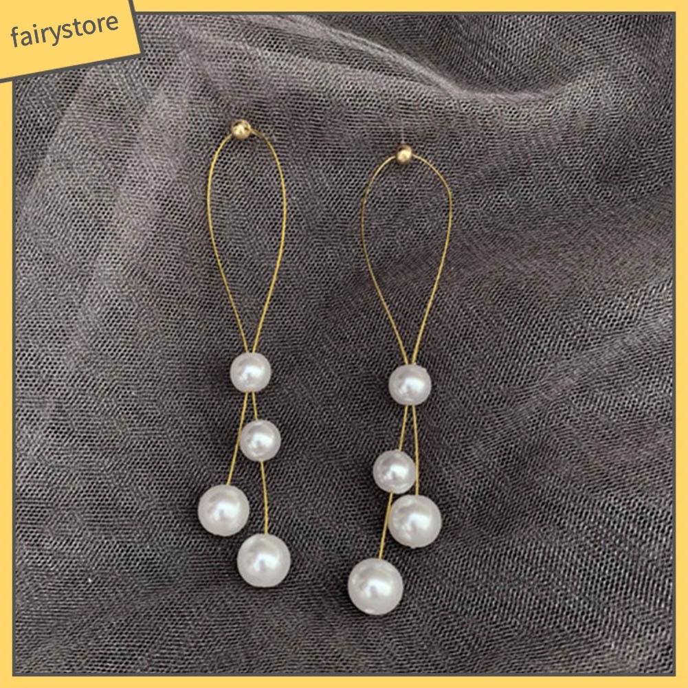 Bông Tai Hình Trái Tim Đính Đá Và Ngọc Trai Giả Xinh Xắn