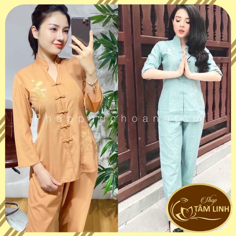 Áo Lam Đi Chùa # CỔ TÀU KHÔNG VIỀN PHỐI GIÁ RẺ