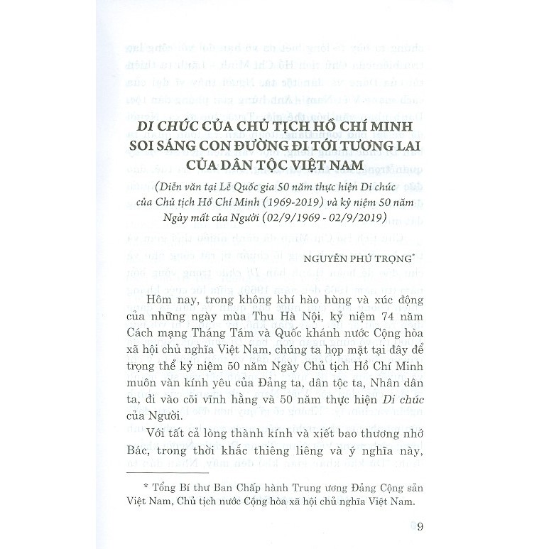 Sách - Di Chúc Bác Hồ Mãi Là Ánh Sáng Soi Đường Cho Dân Tộc Việt Nam | BigBuy360 - bigbuy360.vn