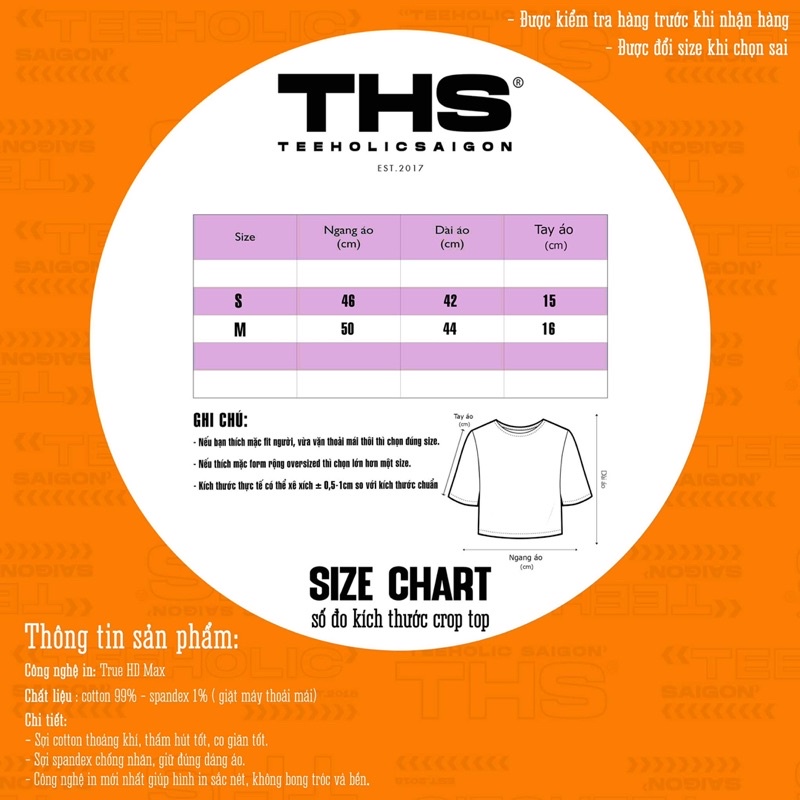 Áo Croptop Form Rộng TeeHolic Logo Nhũ Kim Tuyến THS