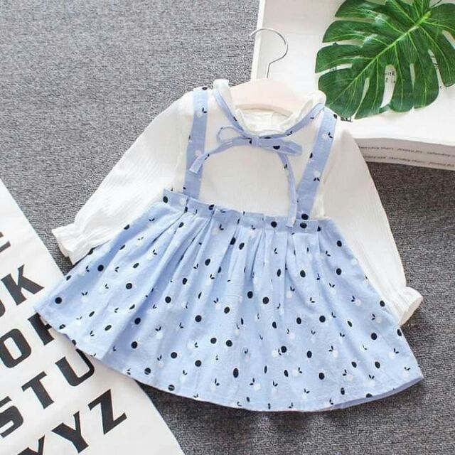combo 5 váy chấm bi cho bé có size  s m l xl