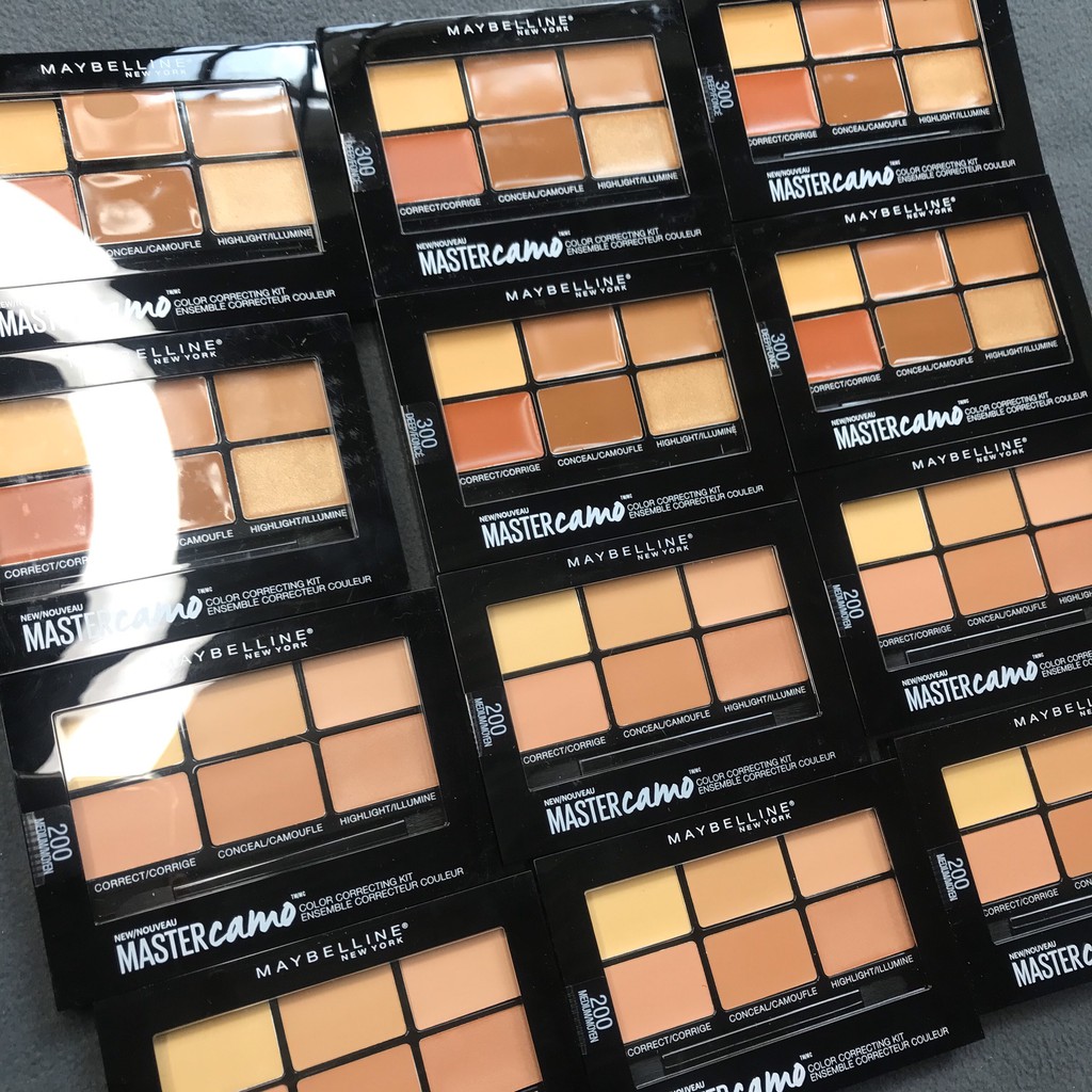 Bảng che khuyết điểm và tạo khối Maybelline Master Camo colour correcting kit