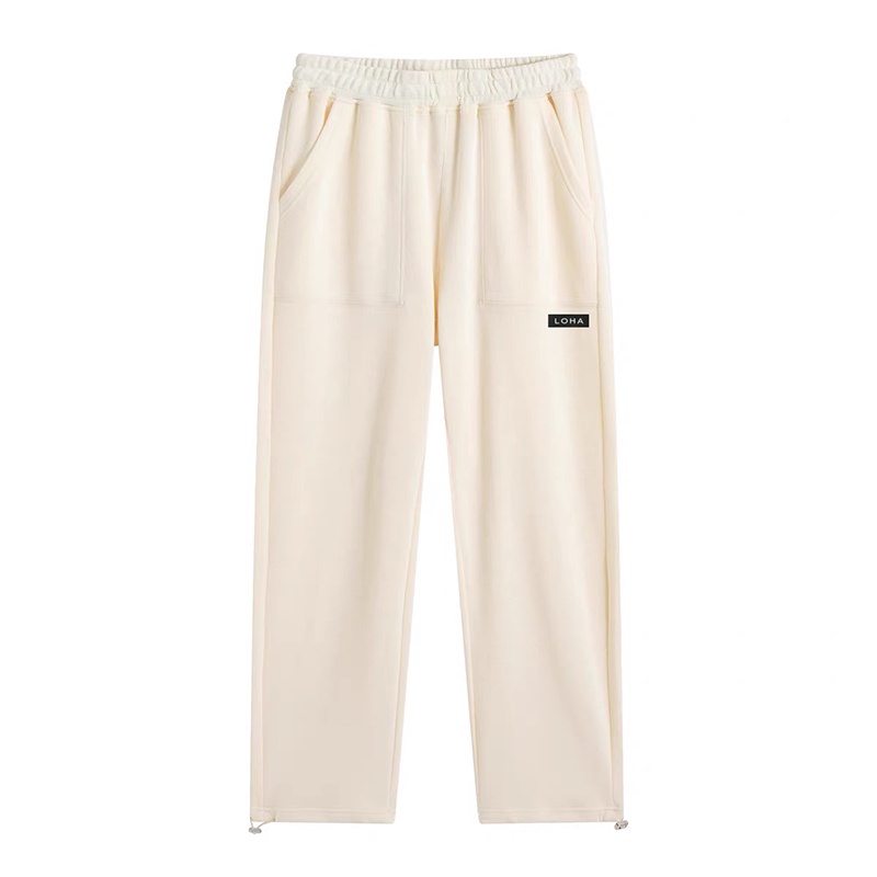 Quần dài nỉ cạp chun gắn tag dáng suông jogger unisex 3 màu thời trang LOHA