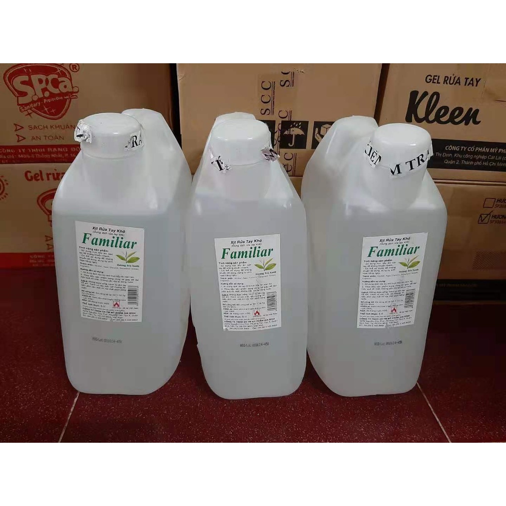 Xịt Rửa Tay Khô FAMILIAR &amp; ON1 Can 5 lít (Dạng Nước)