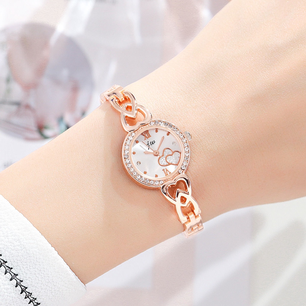 Đồng Hồ Đeo Tay Bằng Kim Loại Hình Trái Tim Phong Cách Hàn Quốc Dành Cho Nữ 0508.my7.24