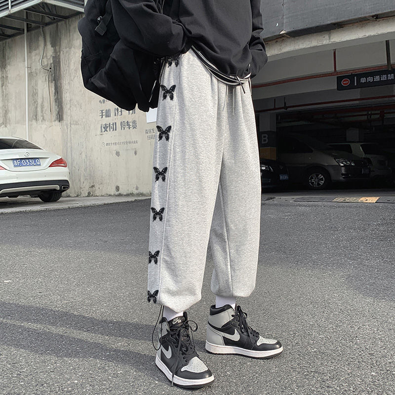 Quần dài ống rộng in hình bướm cá tính thời trang | BigBuy360 - bigbuy360.vn