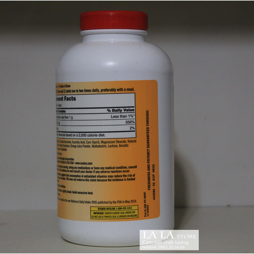 Viên Ngậm KIRKLAND Signature VITAMIN C 500 mg CHEWABLE hộp 500 viên | BigBuy360 - bigbuy360.vn