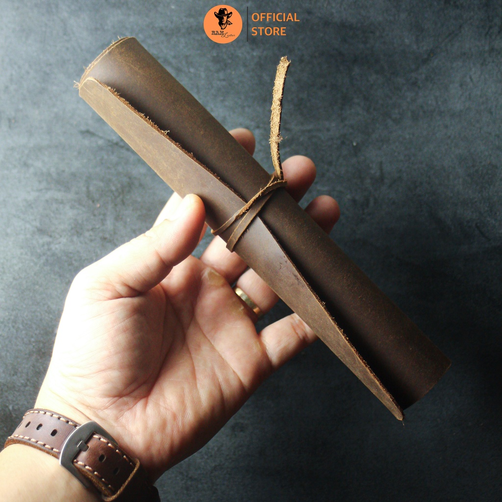 Tấm lót chuột da bò màu nâu đất - RAM Leather