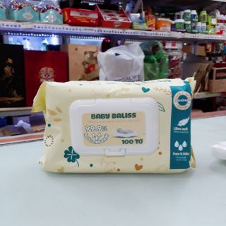GIẤY ƯỚT/ KHĂN ƯỚT BABY BALISS 100 TỜ