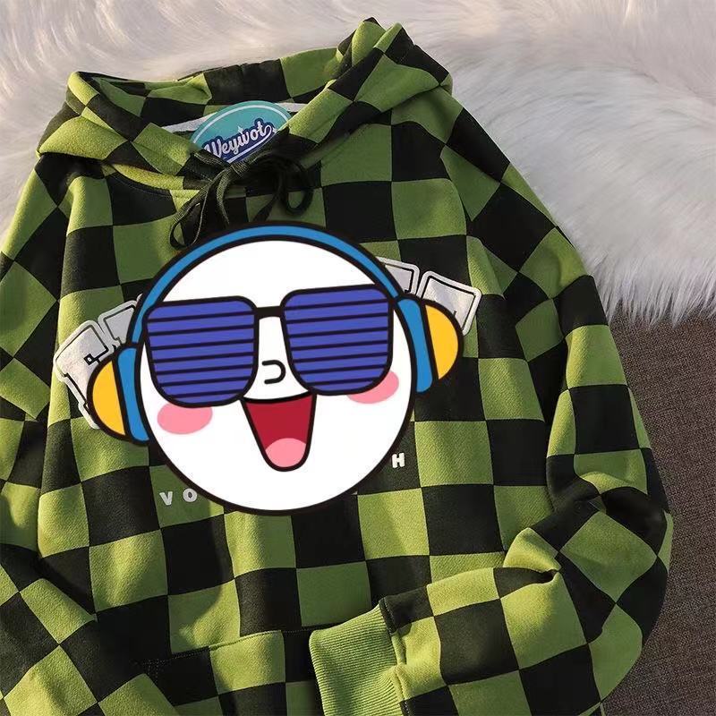 Áo hoodie in họa tiết caro 3 màu phong cách vintage cho nam và nữ | BigBuy360 - bigbuy360.vn